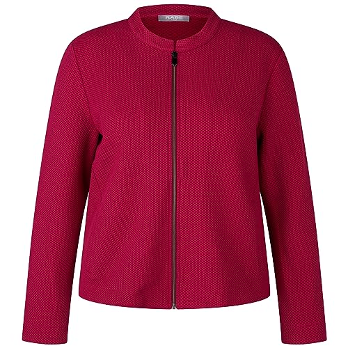 Rabe Damen Strickjacke mit Waffelmuster Hibiskus rot - 42 von Rabe