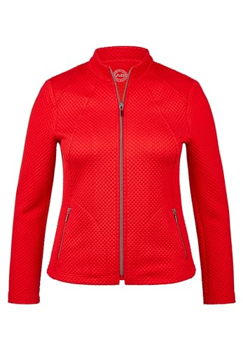 Rabe Damen Sweatjacke mit Struktur Chili rot - 42 von Rabe