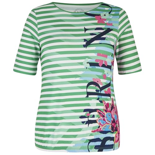 Rabe Damen T-Shirt gestreift mit Seitenprint Apfel grün/Weiss - 44 von Rabe