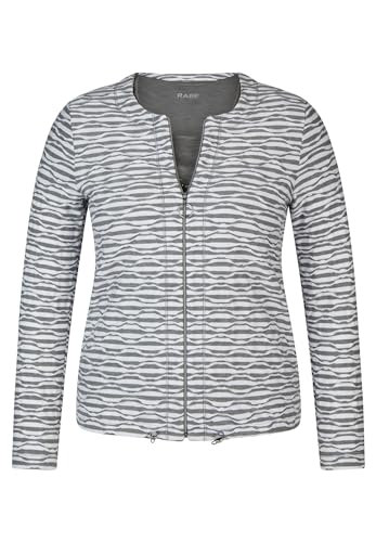 Rabe Damen Twin-Set, Jacke mit Crinkle-Effekt, T-Shirt mit Strass Flanell grau - 44 von Rabe