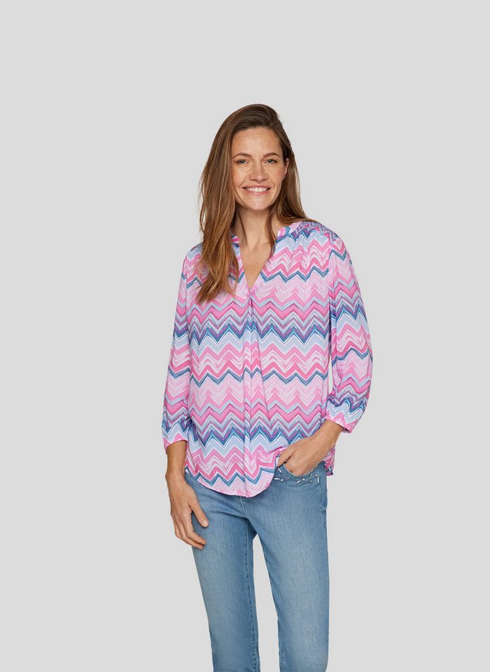 Rabe Druckbluse mit grafischem Muster und aus reiner Viskose von Rabe