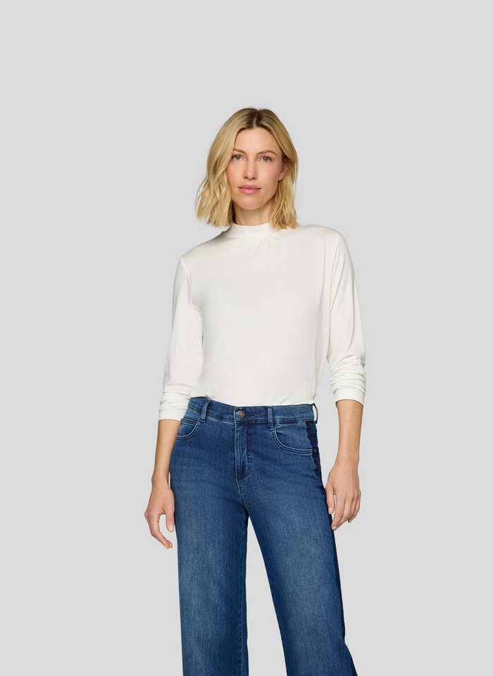 Rabe Langarmshirt mit Stehkragen und aus Viskose von Rabe