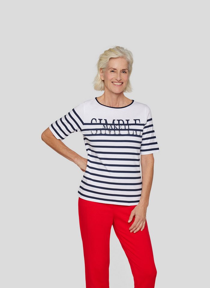 Rabe Rundhalsshirt im Streifen-Design und mit Letter-Print Rabe Rundhalsshirt im Streifen-Design und mit Letter-Print von Rabe