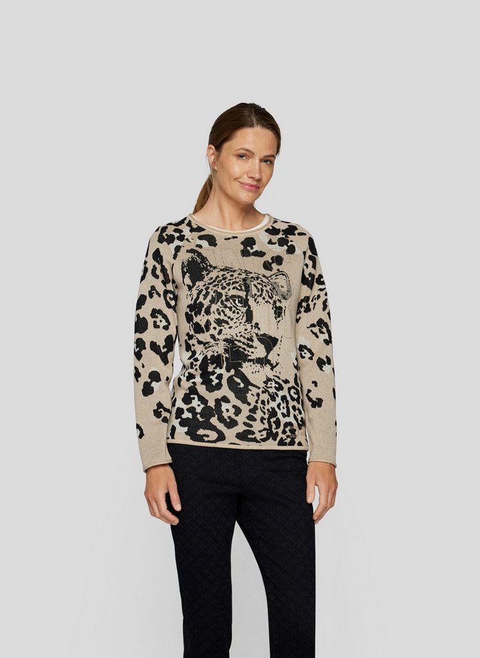 Rabe Strickpullover mit Animal-Muster von Rabe