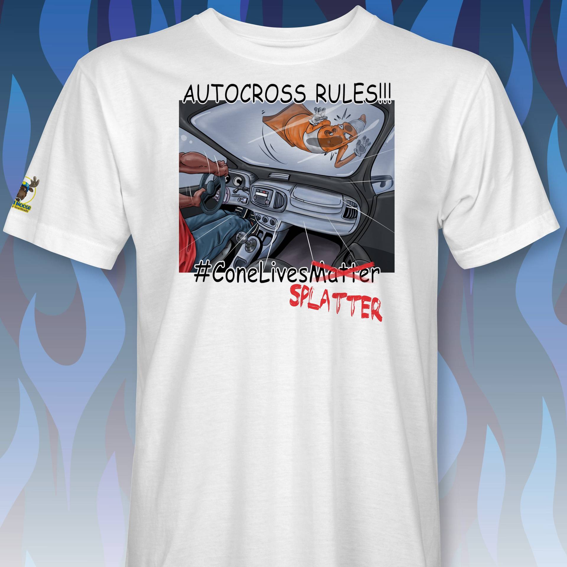 Autocross ""Cone Lives Splatter"" T-Shirt Rm0173 von RabidMooseStore