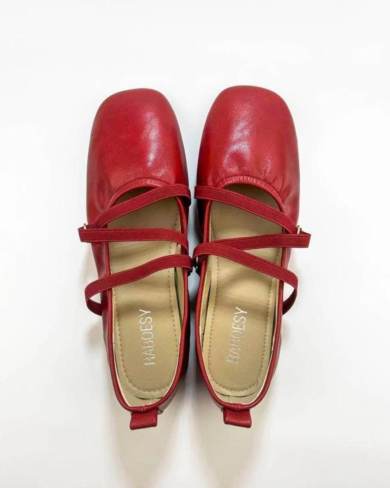 Umweltfreundliche, Weiche Ballerinas Aus Leder | Frauen Schwarze Faltbare Ballerina Weiche Bequeme Kreuz Riemen Schuhe Ballettschuhe Für Damen Umweltfreundliche, Weiche Ballerinas Aus Leder | Frauen Schwarze Faltbare Ballerina Weiche Bequeme Kreuz Riemen Schuhe Ballettschuhe Für Damen von Raboesy