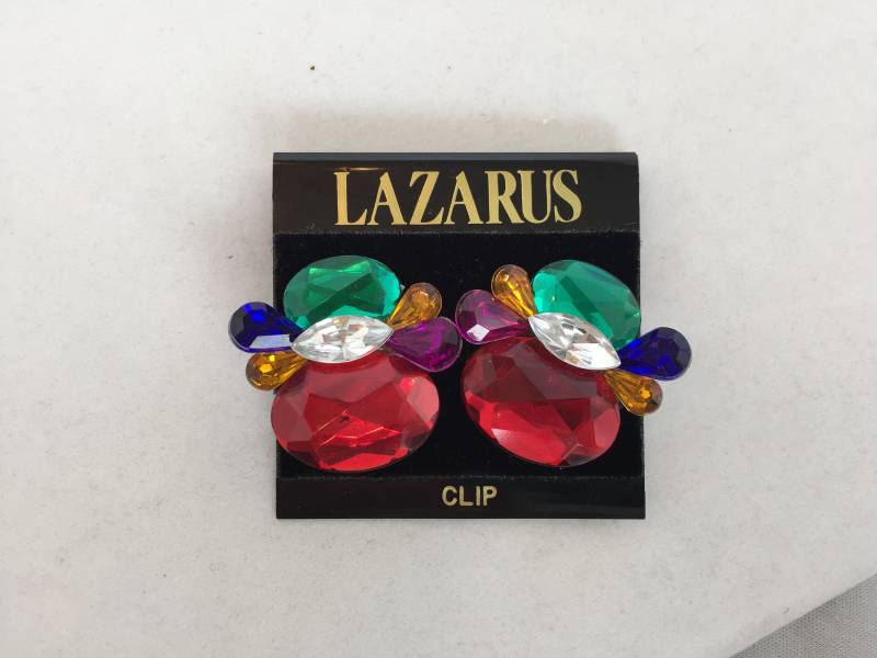 Retro Ohrringe Große Strassohrringe. Lazarus von RabsNicoleRelics