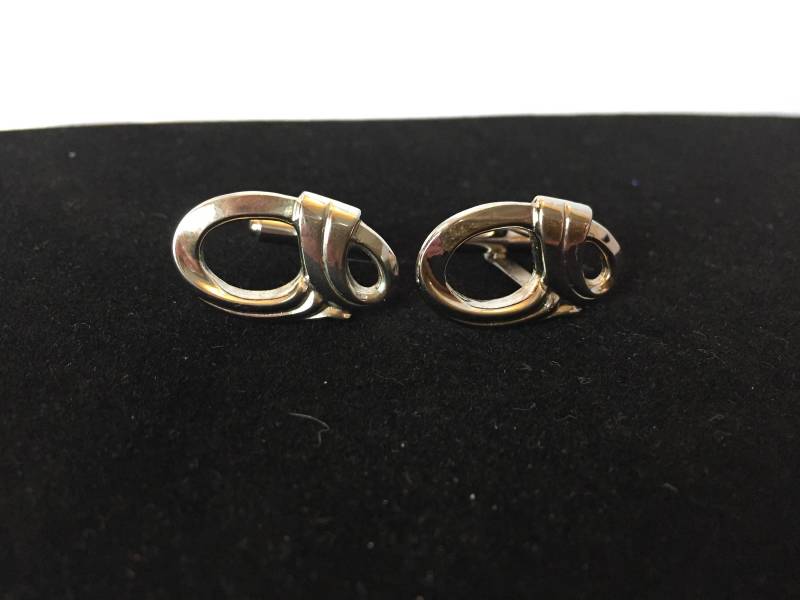 Silber Swirl - Manschettenknöpfe Aus Metall von RabsNicoleRelics