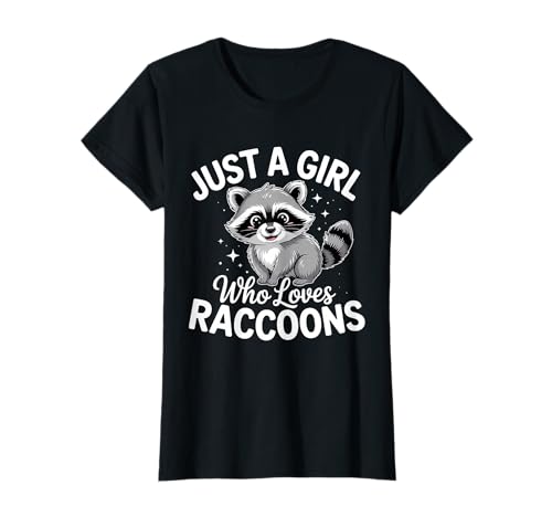 Nur EIN Mädchen, das Waschbären liebt, süßes Tier T-Shirt Nur EIN Mädchen, das Waschbären liebt, süßes Tier T-Shirt von Raccoon Animal