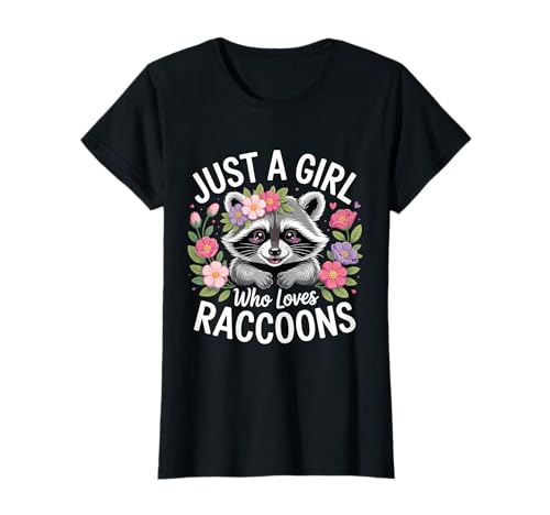 Nur EIN Mädchen, das Waschbären liebt, süßes Tier T-Shirt Nur EIN Mädchen, das Waschbären liebt, süßes Tier T-Shirt von Raccoon Animal