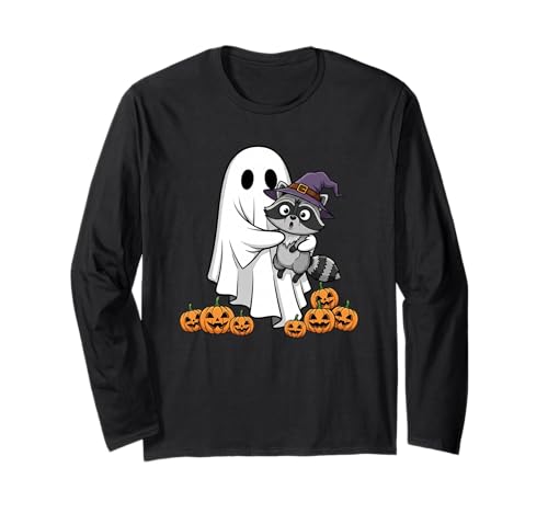 Lustiger Geist Waschbär Kürbis Halloween Kinder Herren Damen Langarmshirt Lustiger Geist Waschbär Kürbis Halloween Kinder Herren Damen Langarmshirt von Raccoon Lovers Cute Halloween Outfits for Boy Girl
