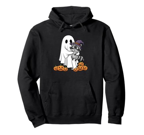 Lustiger Geist Waschbär Kürbis Halloween Kinder Herren Damen Pullover Hoodie von Raccoon Lovers Cute Halloween Outfits for Boy Girl
