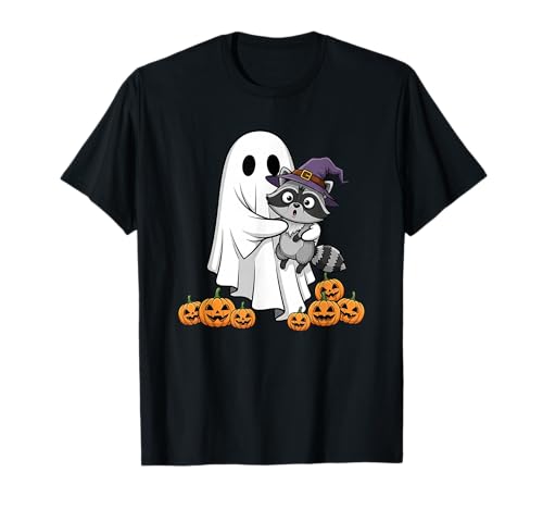 Lustiger Geist Waschbär Kürbis Halloween Kinder Herren Damen T-Shirt Lustiger Geist Waschbär Kürbis Halloween Kinder Herren Damen T-Shirt von Raccoon Lovers Cute Halloween Outfits for Boy Girl