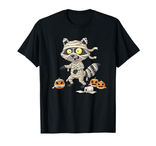 Lustiger Waschbär Mama Kürbis Halloween Kinder Herren Damen T-Shirt Lustiger Waschbär Mama Kürbis Halloween Kinder Herren Damen T-Shirt von Raccoon Lovers Cute Halloween Outfits for Boy Girl