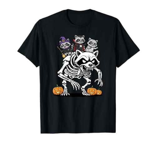 Waschbär Skelett Mama Hexe Halloween Kinder Herren Damen T-Shirt Waschbär Skelett Mama Hexe Halloween Kinder Herren Damen T-Shirt von Raccoon Lovers Cute Halloween Outfits for Boy Girl