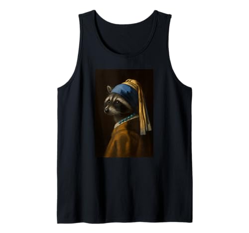 Waschbär Mädchen Perlenohrmalerei Kunst Jungen Mädchen Kinder Tank Top von RaccoonAxis1