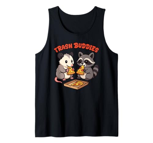Waschbär Opossum Trash Buddies Pizza Jungen Mädchen Kinder Tank Top von RaccoonOpossumAxis1