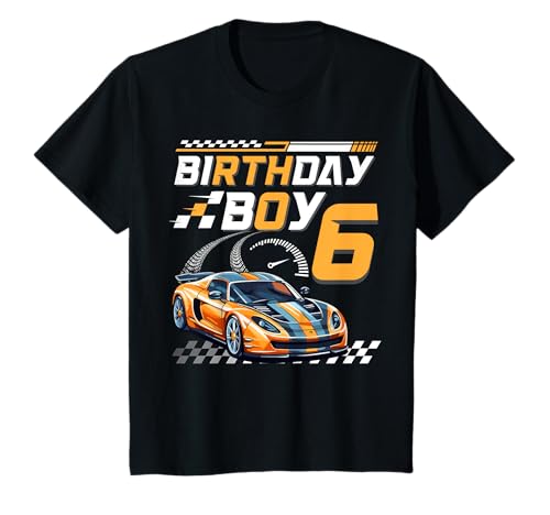 Kinder 6. Geburtstag Junge Passendes Familien-Rennauto 6 Jahre Geburtstag T-Shirt Kinder 6. Geburtstag Junge Passendes Familien-Rennauto 6 Jahre Geburtstag T-Shirt von Race Car Matching Family Birthday boy store