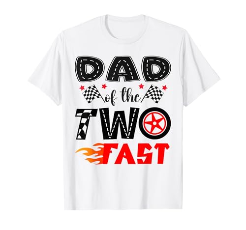 Dad of The Two Fast 2. Geburtstag Boy Rennwagen T-Shirt von Race Car Pit Crew 2Nd Birthday Boy
