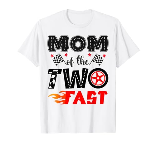 Mama der beiden schnellen Rennwagen für Jungen zum 2. Geburtstag T-Shirt von Race Car Pit Crew 2Nd Birthday Boy