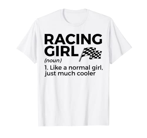 Racing Girl Definition für Rennwagen-Partys T-Shirt von Race Day Designs