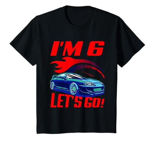 6 Jahre alt 6. Rennwagen Geburtstag Party Jungen Mädchen T-Shirt 6 Jahre alt 6. Rennwagen Geburtstag Party Jungen Mädchen T-Shirt von Racecar Race Car Racing Birthday Party Apparel
