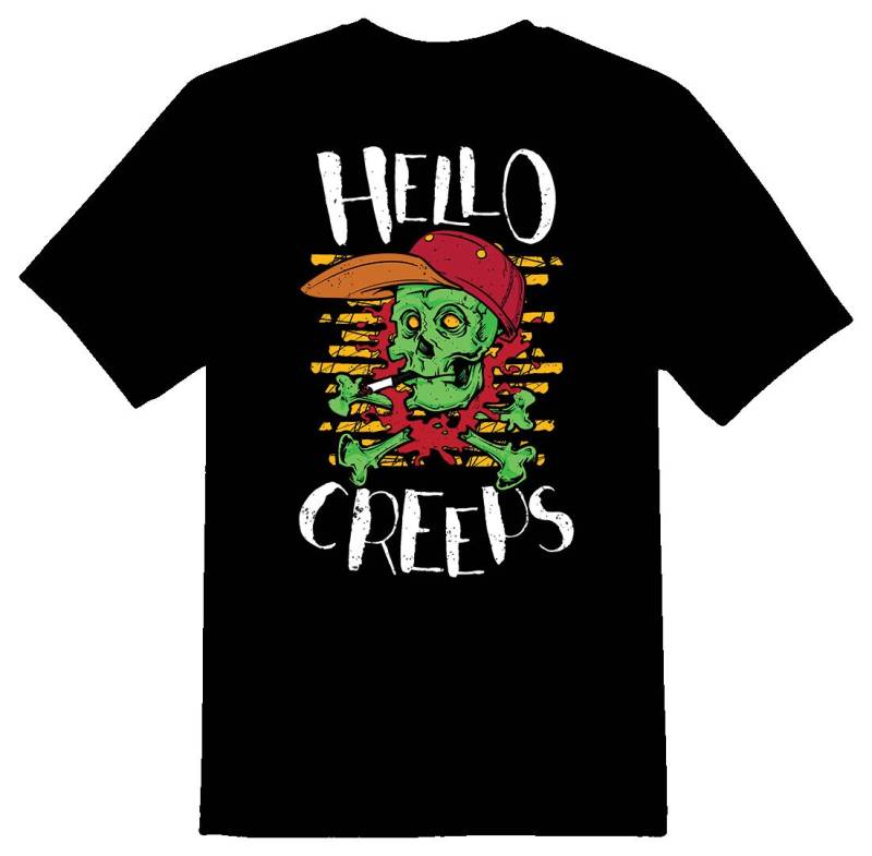 Hello Creeps T-Shirt 08162017 von RacerSupply