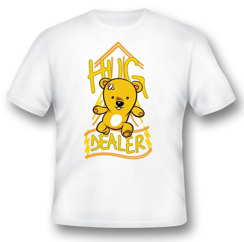 Hugdealer Teddybär T-Shirt Schwarz Oder Weiß von RacerSupply