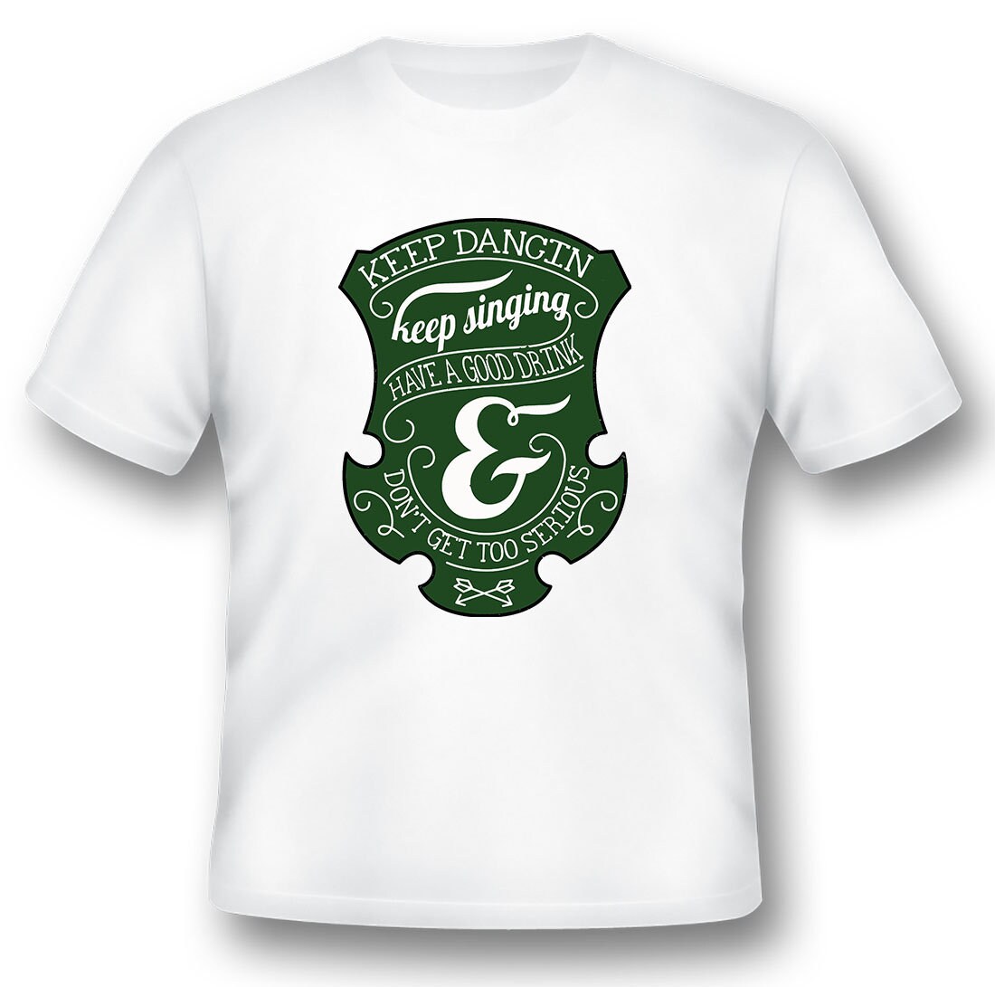 Keep Dancing Schwarzes Oder Weißes T-Shirt von RacerSupply