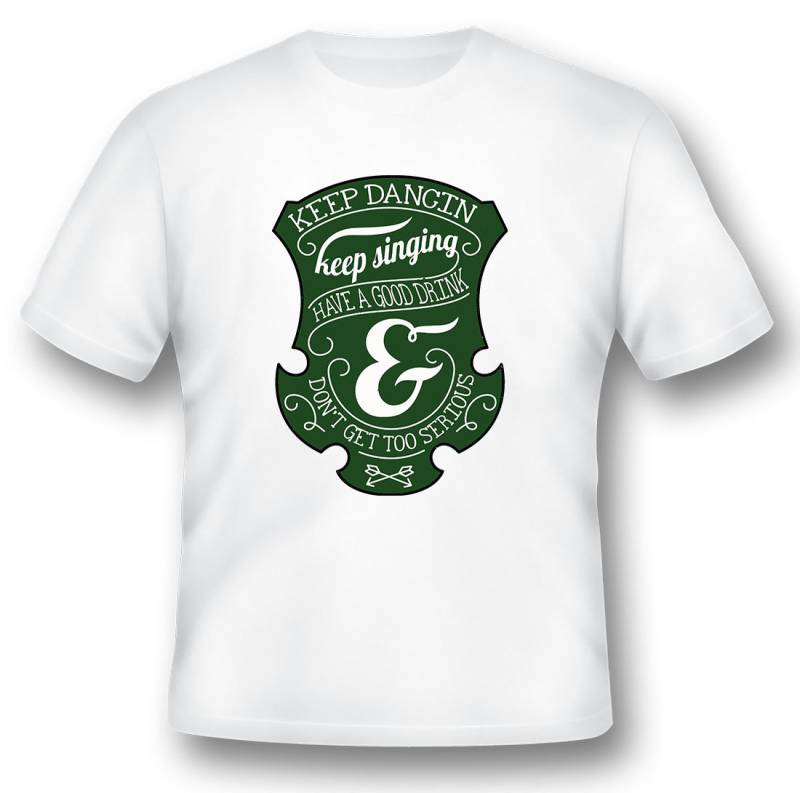 Keep Dancing Schwarzes Oder Weißes T-Shirt von RacerSupply