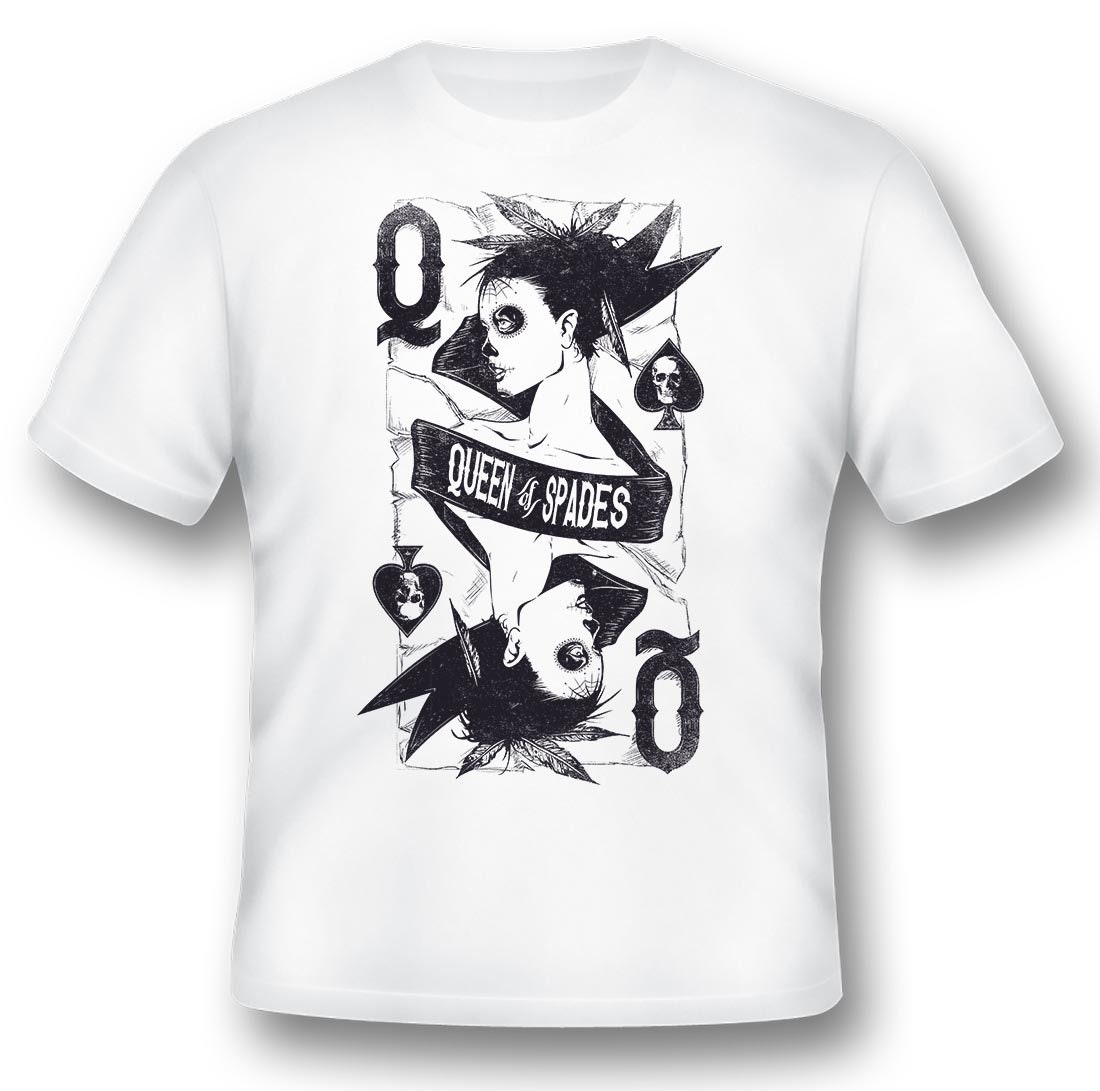 Königin Der Spaten Schwarz Oder Weiß T-Shirt von RacerSupply