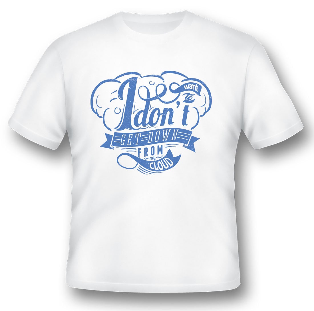 My Cloud Schwarz Oder Weiß T-Shirt von RacerSupply