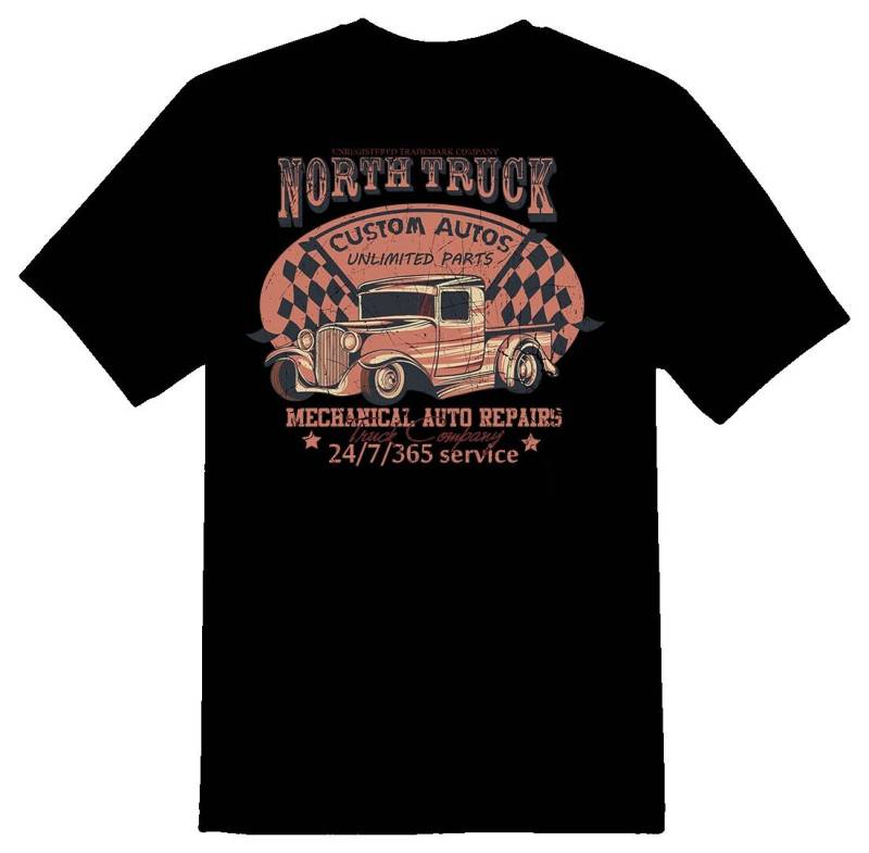 Nord Truck Reparaturen Schwarzes Oder Weißes T-Shirt von RacerSupply