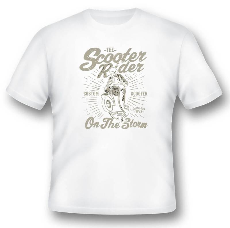 Rollerfahrer Auf Dem Sturm T-Shirt 08012016 von RacerSupply