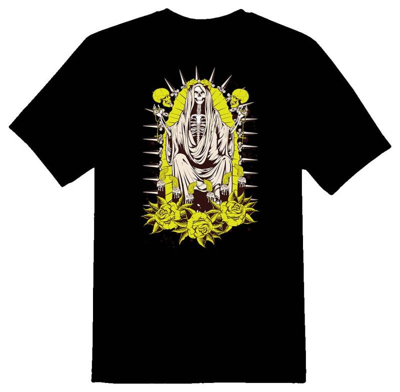 Santa Muerte Schwarz Oder Weiß T-Shirt von RacerSupply