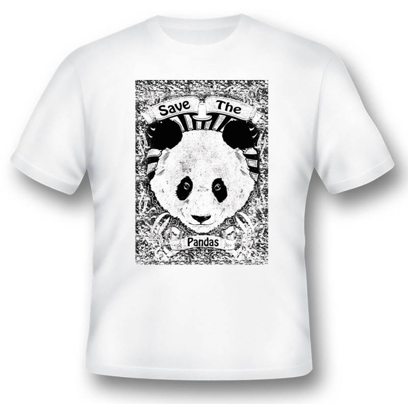 Save The Pandas Weißes Oder Schwarzes T-Shirt von RacerSupply