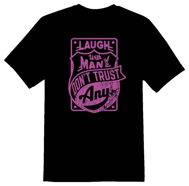 Traue Keinem Schwarzen Oder Weißen T-Shirt von RacerSupply