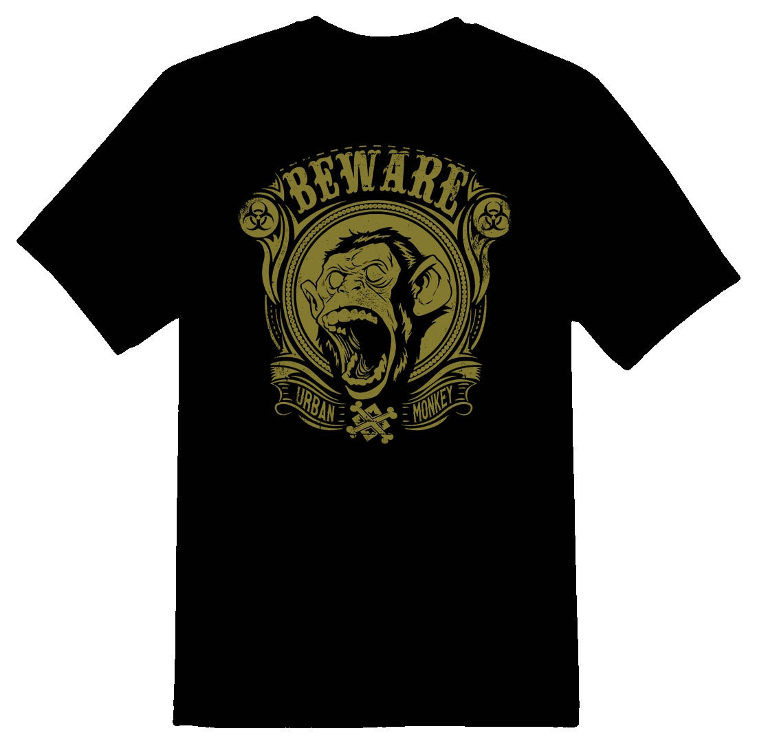 Urban Monkey Schwarz Oder Weiß T-Shirt von RacerSupply