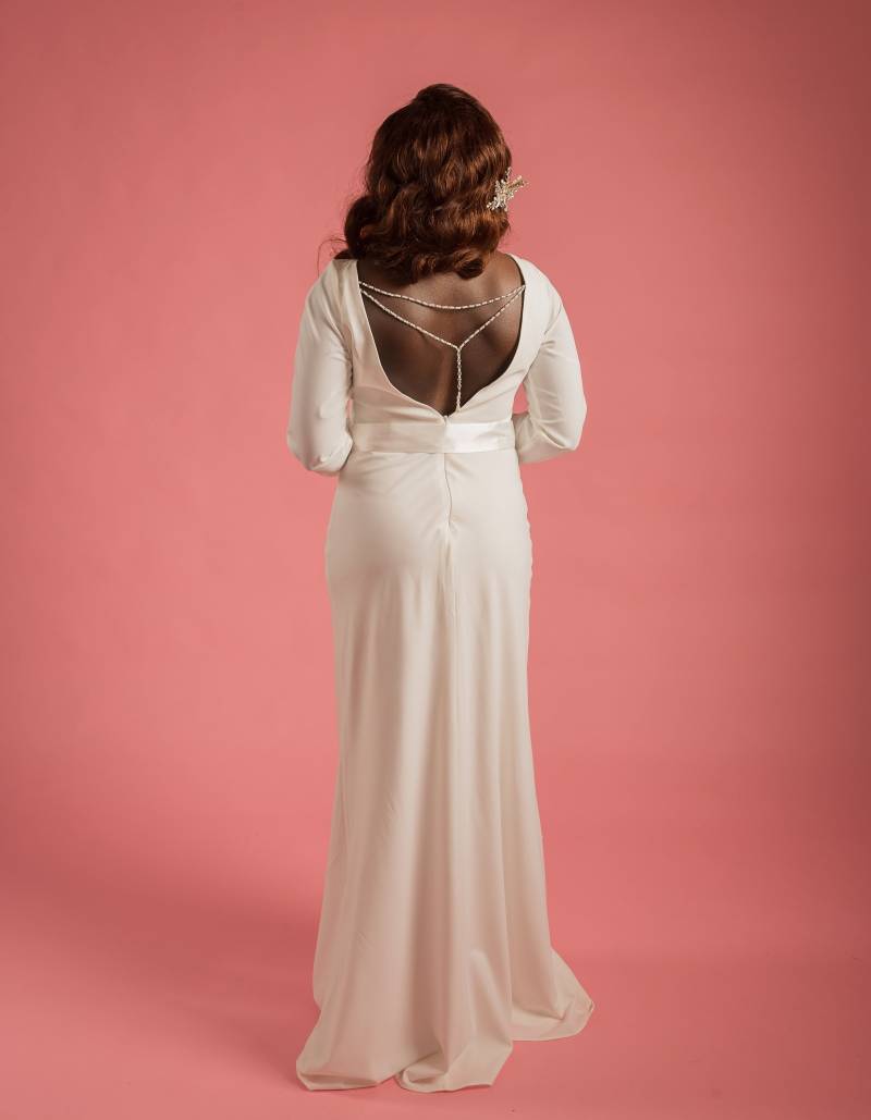 Perle Perlen Braut Zurück Halskette Offener Rücken Hochzeitsschmuck von Rachaelsmaids