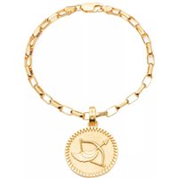 Rachel Jackson London Armband - Statement Sagittarius Zodiac Art Coin Bracelet S/M - Gr. M - in Gold - für Damen von Rachel Jackson London