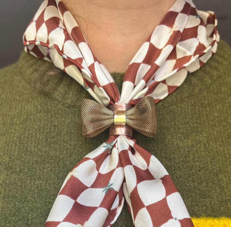 Handgefertigte Kupfer Und Messing Bogen Schal Halstuch Folie von RachelPfefferDesigns