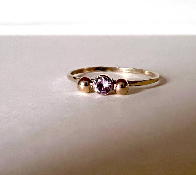 Pink Saphirkiesel Ring in 585Er Gelbgold von RachelPfefferDesigns