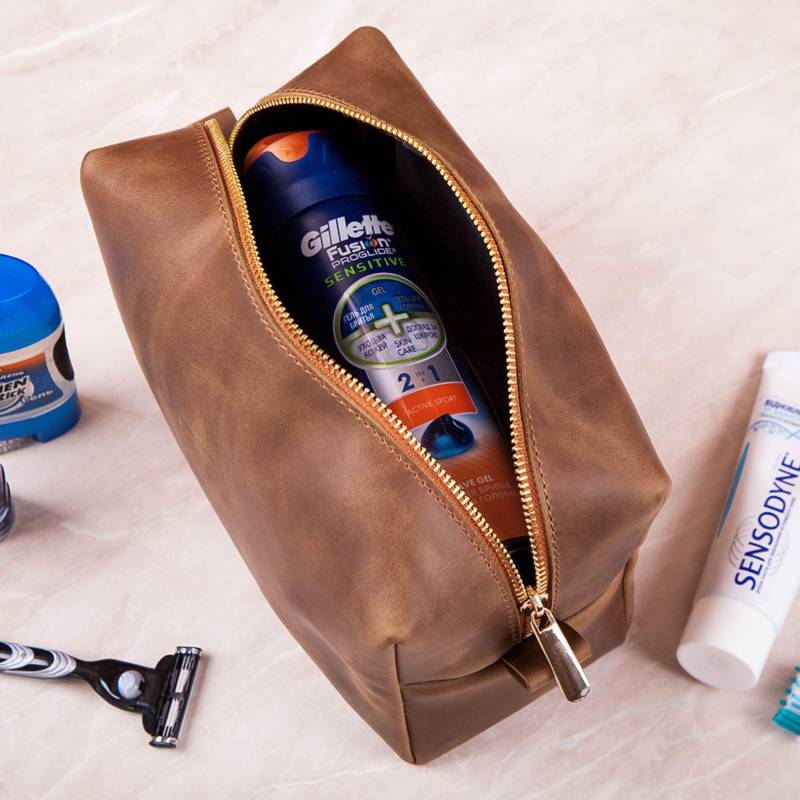 Leder Dopp Kit Personalisierter Kulturbeutel, Trauzeuge Geschenk von Rachiba