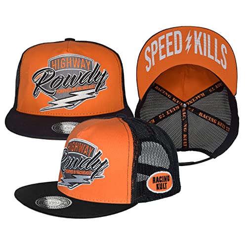 Racing Kult Highway Rowdy Snapback Cap mit Stick Unisex von Racing Kult