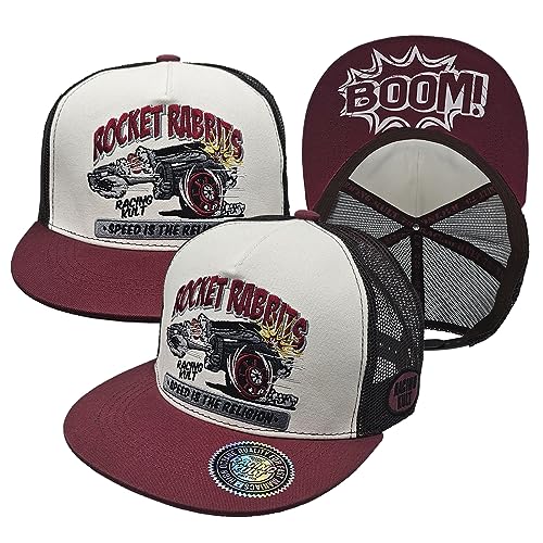 RACING KULT Rocket Rabbits Snapback Cap mit Stick Unisex von RACING KULT