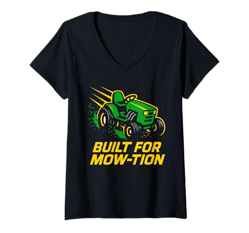 Damen Rasenmäher Racing Gardener Racing Rasenmäher T-Shirt mit V-Ausschnitt von Racing Mowers Motorsport Lawn Mower Enthusiasts