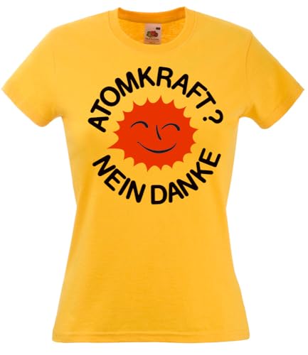 Atomkraft Nein Danke Lachende Sonne Girl- T-Shirt sonnenblumengelb von Racker-n-Roll
