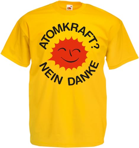 Atomkraft Nein Danke Lachende Sonne T-Shirt sonnenblumengelb von Racker-n-Roll