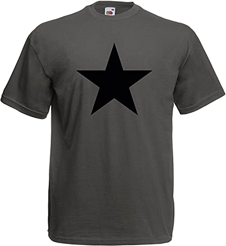 Black Star Schwarzer Stern T-Shirt, Graphit Black Star Schwarzer Stern T-Shirt, Graphit von Racker-n-Roll