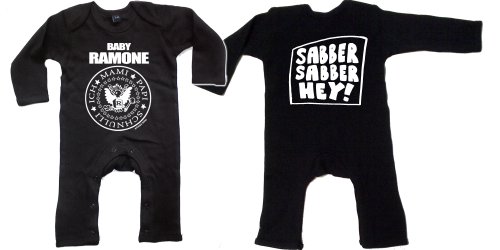 Racker-n-Roll Baby Ramone Rompasuit Black Strampler schwarz, Größe 62 von Racker-n-Roll